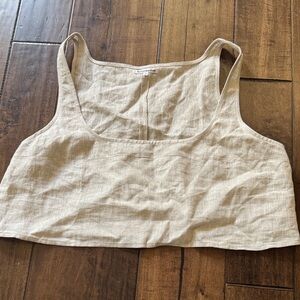 NWOT Reformation Linen Cropped tank